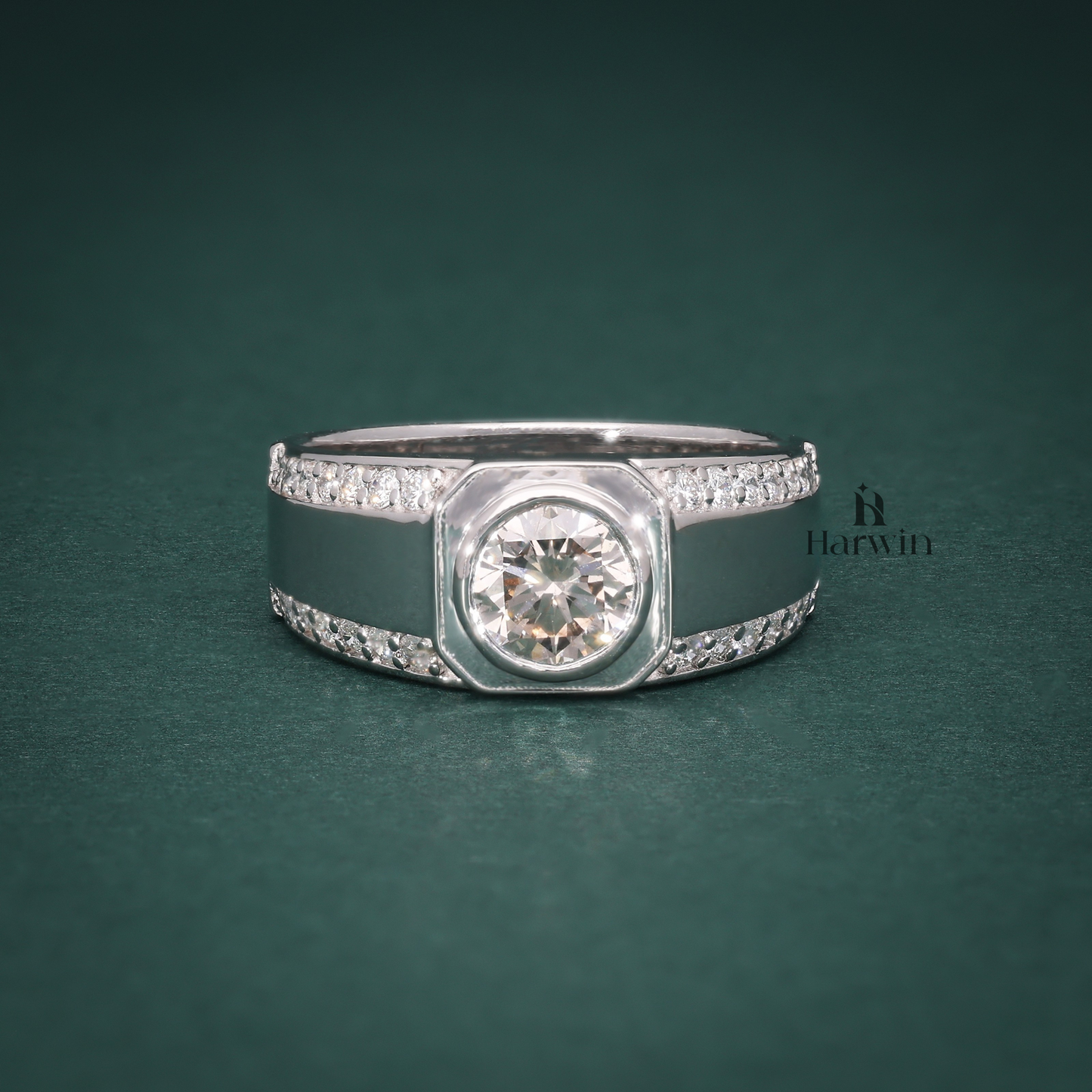 1.49 Ct Men's Moissanite Engagement Ring