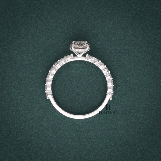 Round Moissanite Engagement Ring