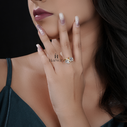 Toi et Moi Pear & Pear Ring