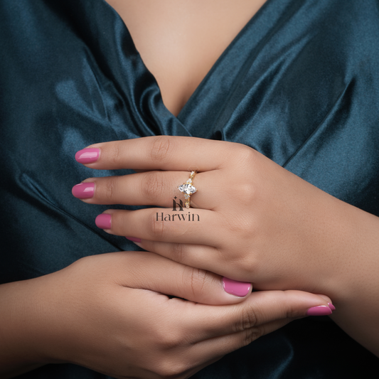 Marquise Cut Moissanite Ring