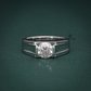 925 Sterling Silver Moissanite  Ring