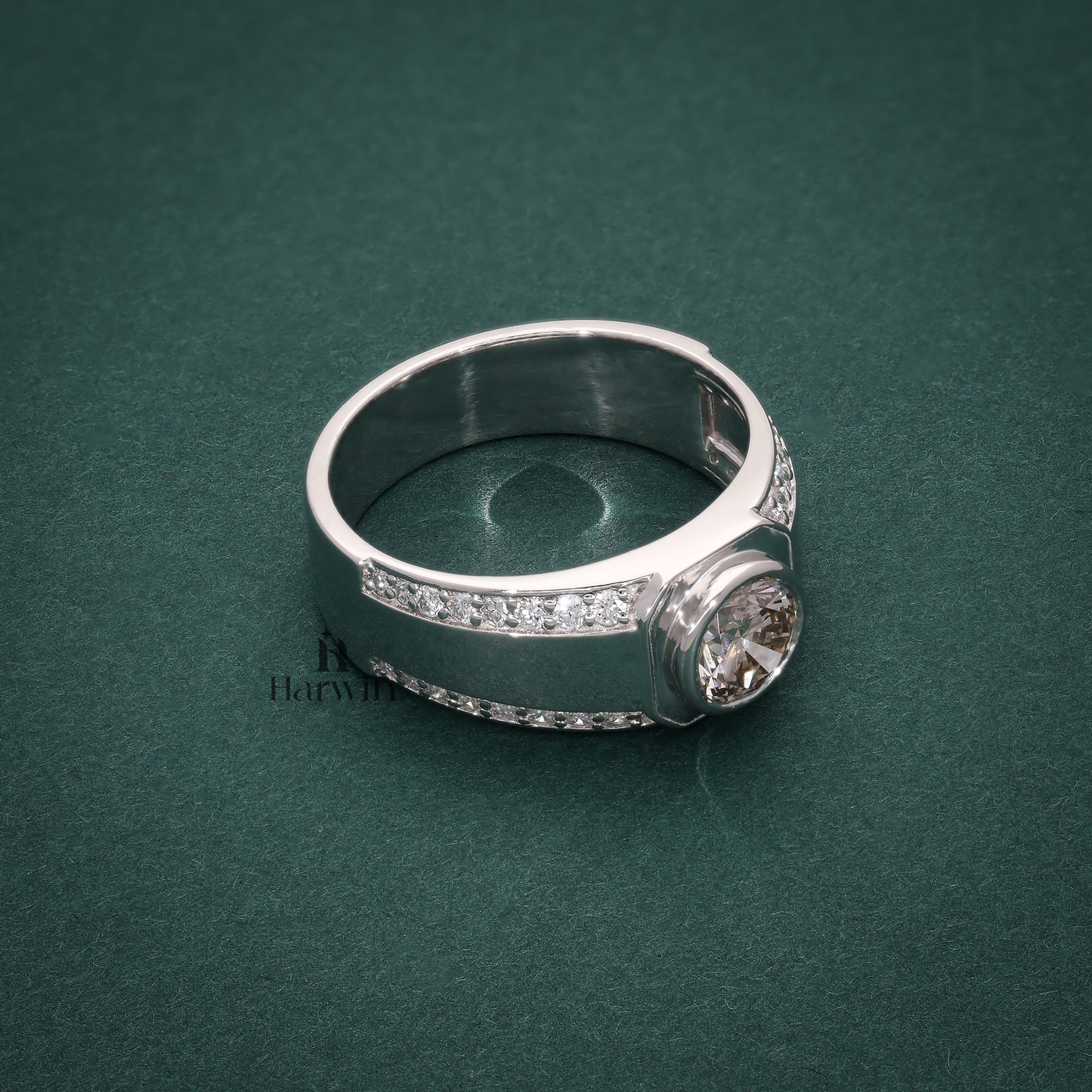 1.49 Ct Men's Moissanite Engagement Ring