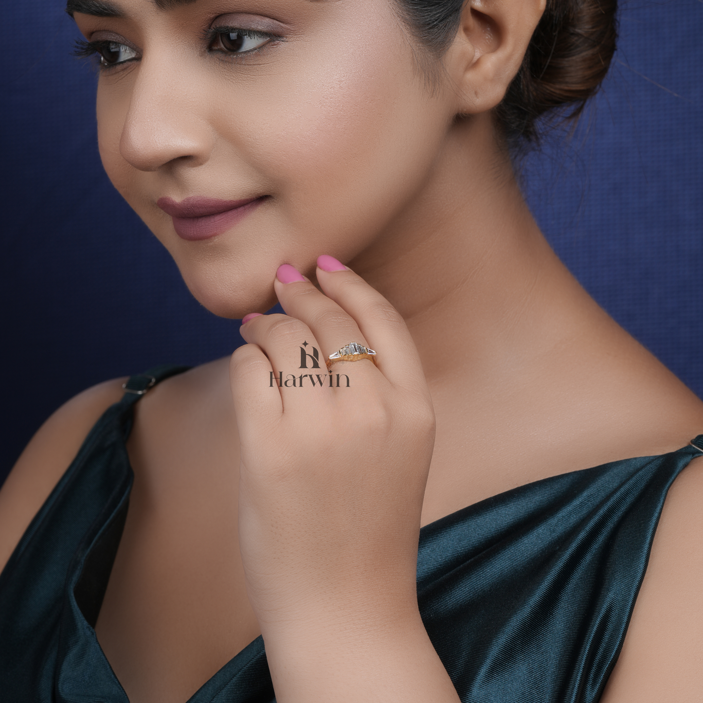 Baguette Moissanite Engagement Ring