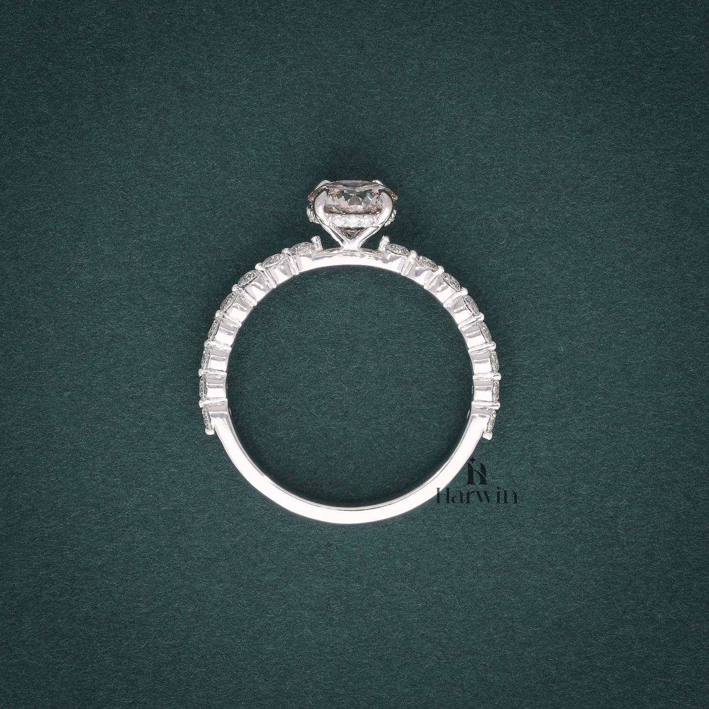 Round Moissanite Engagement Ring