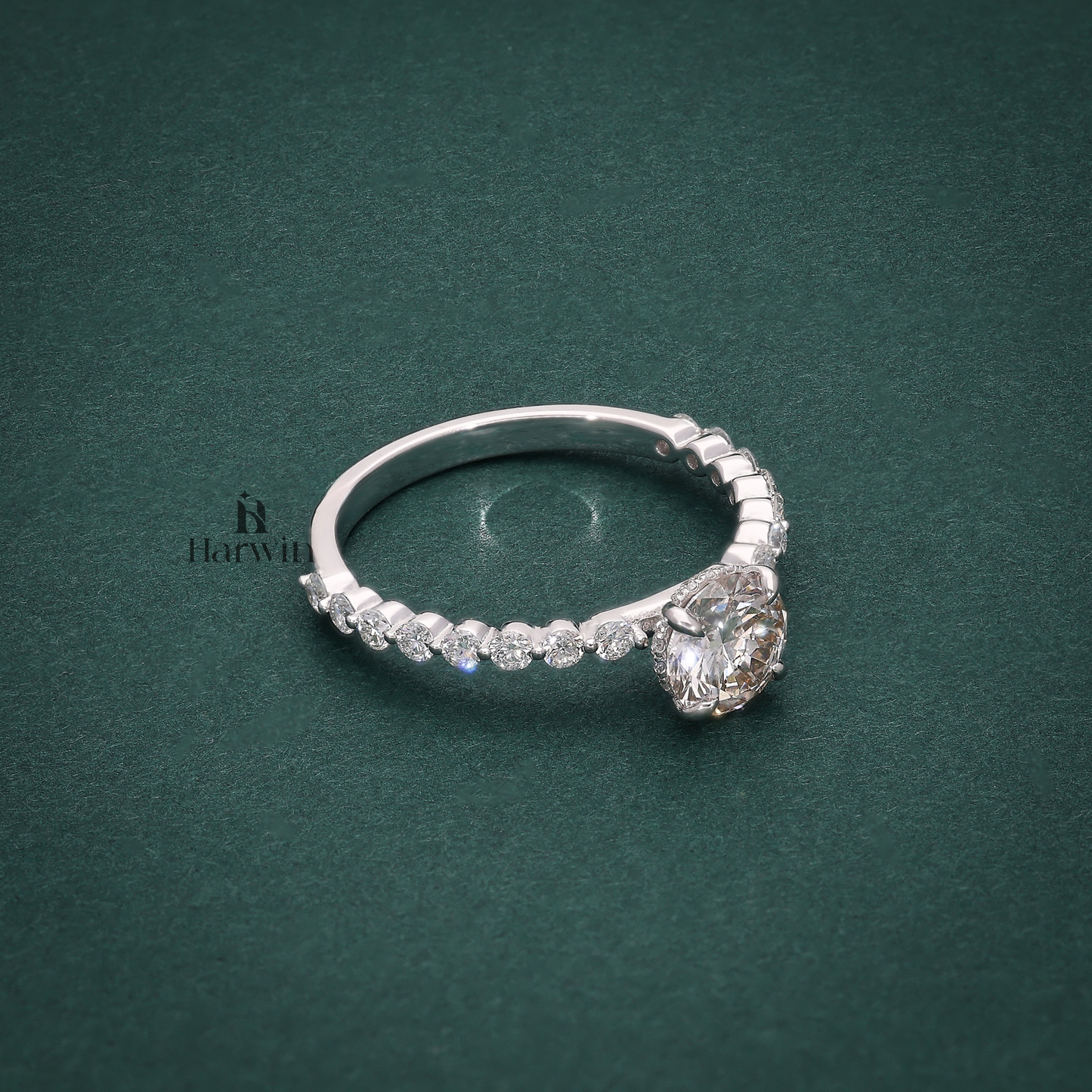 Round Moissanite Engagement Ring