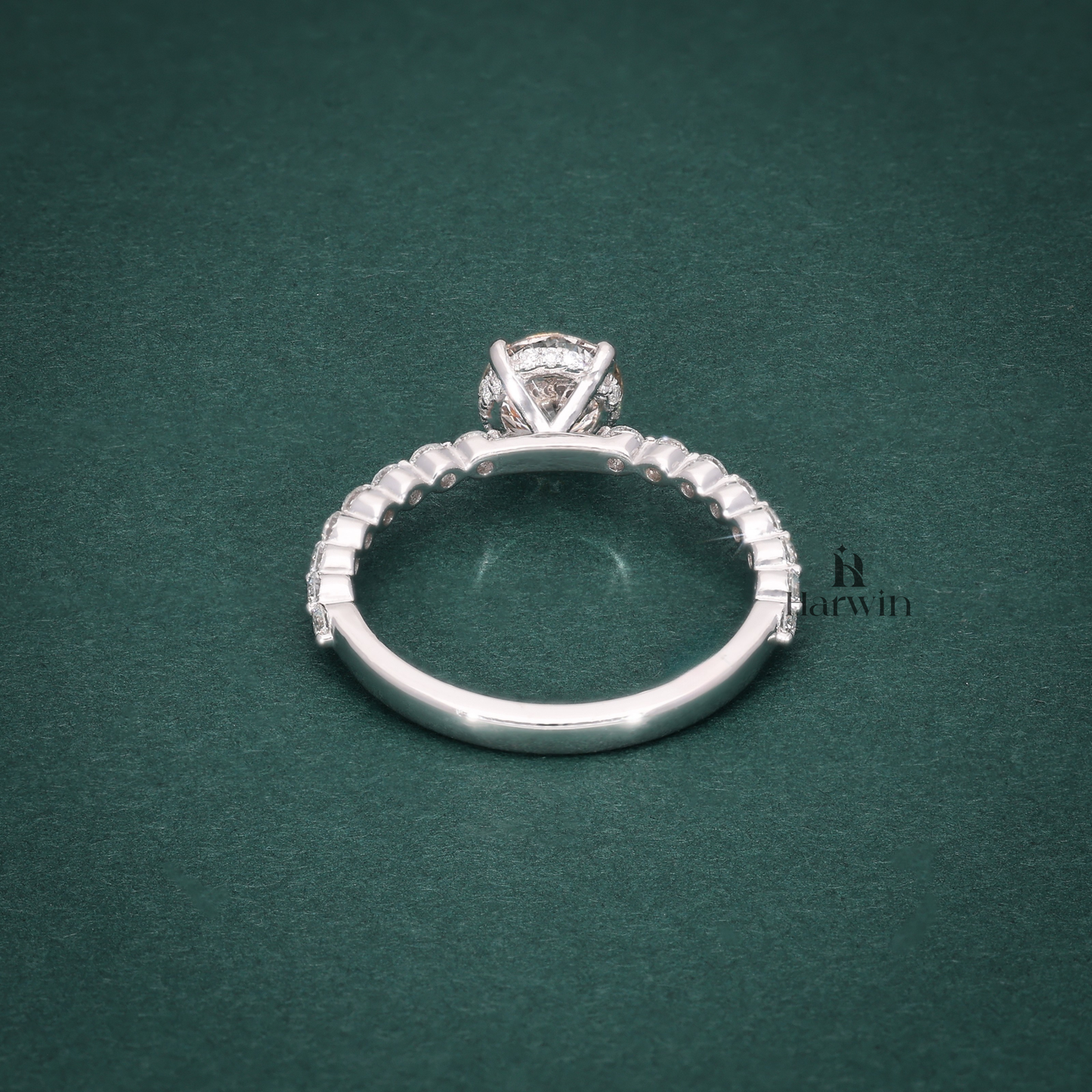 Round Moissanite Engagement Ring