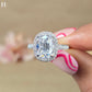 4CT Elongated Cushion Cut Moissanite Wedding Ring