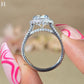 4CT Elongated Cushion Cut Moissanite Wedding Ring