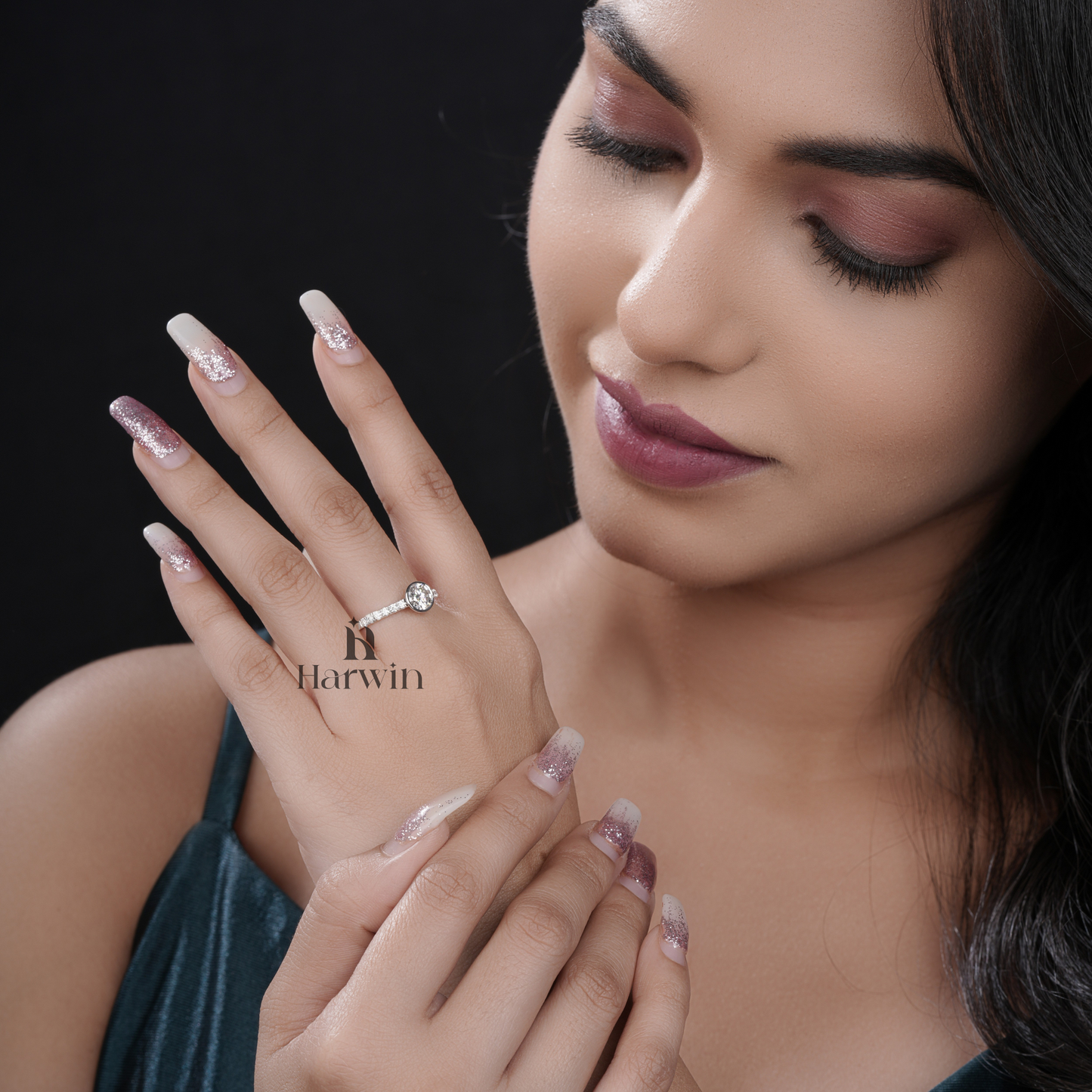 Round Moissanite Engagement Ring