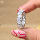 Pear Cut Moissanite Full Eternity Band Teardrop Anniversary Band White Gold Stackable Bridal Ring