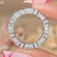 Pear Shape Eternity Moissanite Band, Gold Stackable Bridal Ring