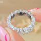 Pear Shape Eternity Moissanite Band, Gold Stackable Bridal Ring