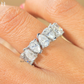 Pear Shape Eternity Moissanite Band, Gold Stackable Bridal Ring