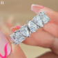 Pear Shape Eternity Moissanite Band, Gold Stackable Bridal Ring