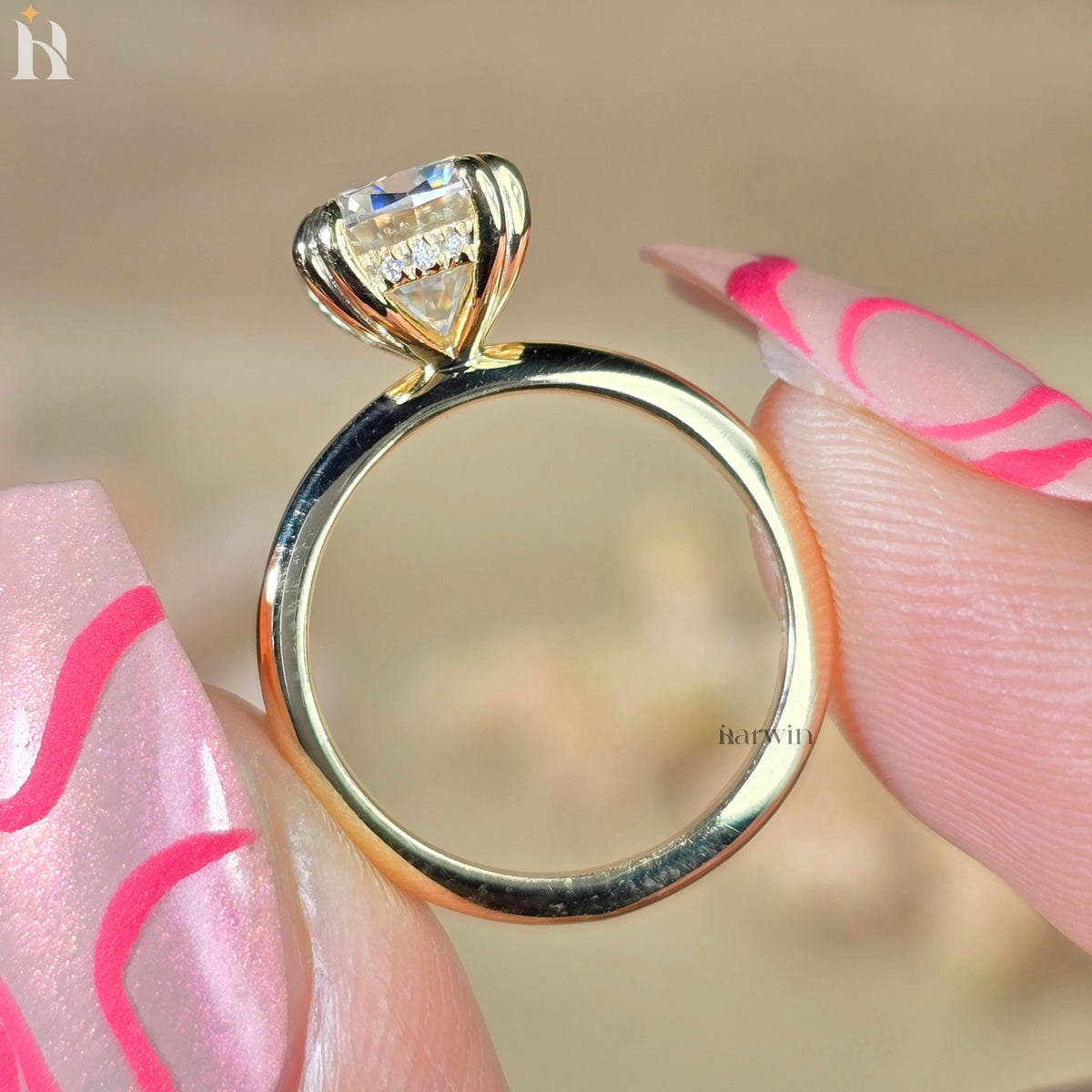 3.50 CT Antique Cushion Cut Moissanite Double Claw Set, Classic Solitaire Wedding & Anniversary Gift