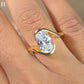 3.5 CT Oval Cut Half Bezel & Half Pave Set Moissanite Wedding Ring