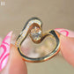 3.5 CT Oval Cut Half Bezel & Half Pave Set Moissanite Wedding Ring