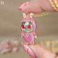 Pink CZ Diamond Teddy Bear Pendant | 925 Sterling Silver Bling Necklace