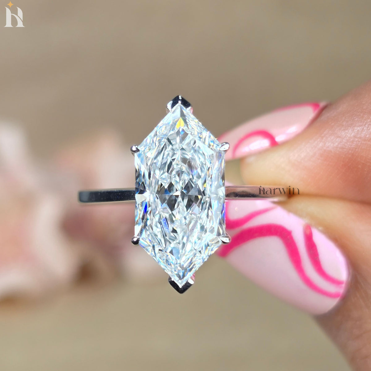 5 CT Dutch Marquise Lab-Grown Diamond Engagement Ring Antique Cut Anniversary Ring