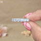 14k White Gold Moissanite Eternity Band | 4mm Wide Wedding Ring