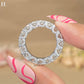 14k White Gold Moissanite Eternity Band | 4mm Wide Wedding Ring
