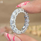 14k White Gold Moissanite Eternity Band | 4mm Wide Wedding Ring