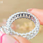 5CT Radiant Moissanite Engagement Ring Micro pave Eternity Band white Gold Heiress Wedding Set