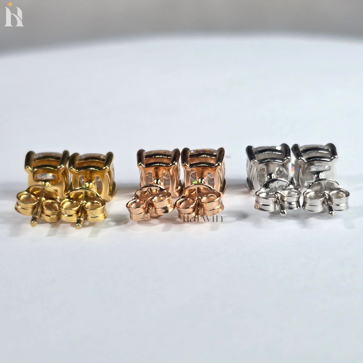 Sparking Cushion Moissanite Solitaire Stud Earrings, Everyday Elegance, Bridal Jewelry Gift for Her