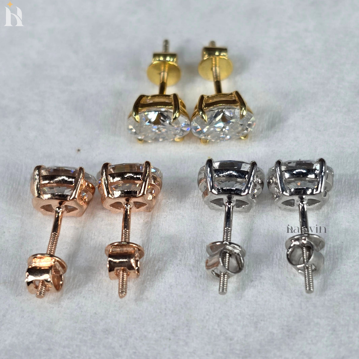 Sparking Oval Moissanite Solitaire Stud Earrings, Everyday Elegance, Bridal Jewelry Gift for Her