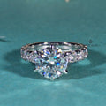 3CT Round Cut Moissanite Engagement Ring, 14k Solid Gold Six Prong Setting Solitaire Ring