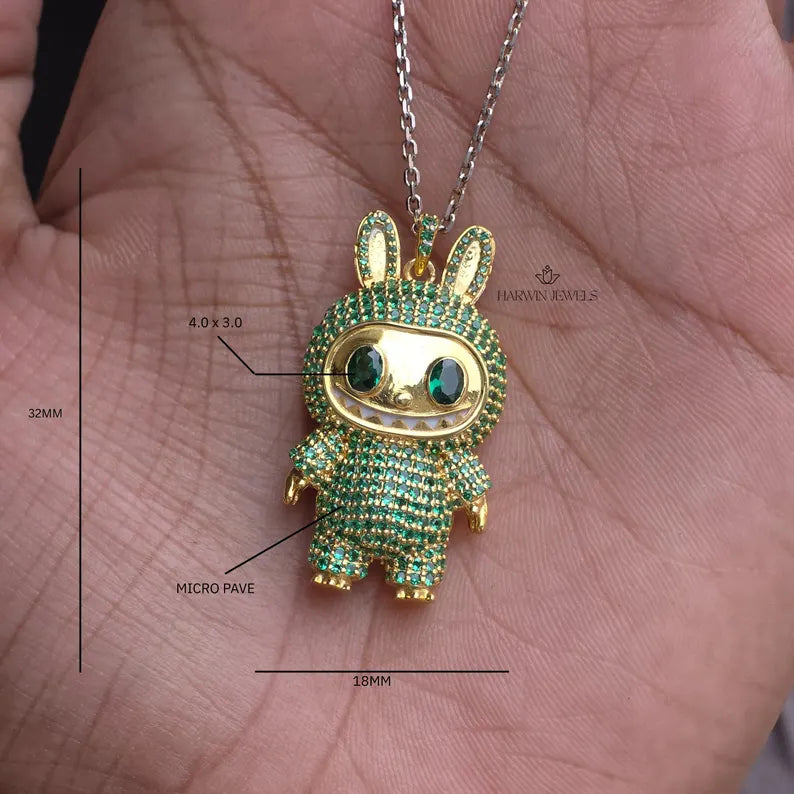 925 Sterling Silver Labubu Doll