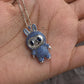 Colorful Blue Cubic Zirconia Labubu Chain