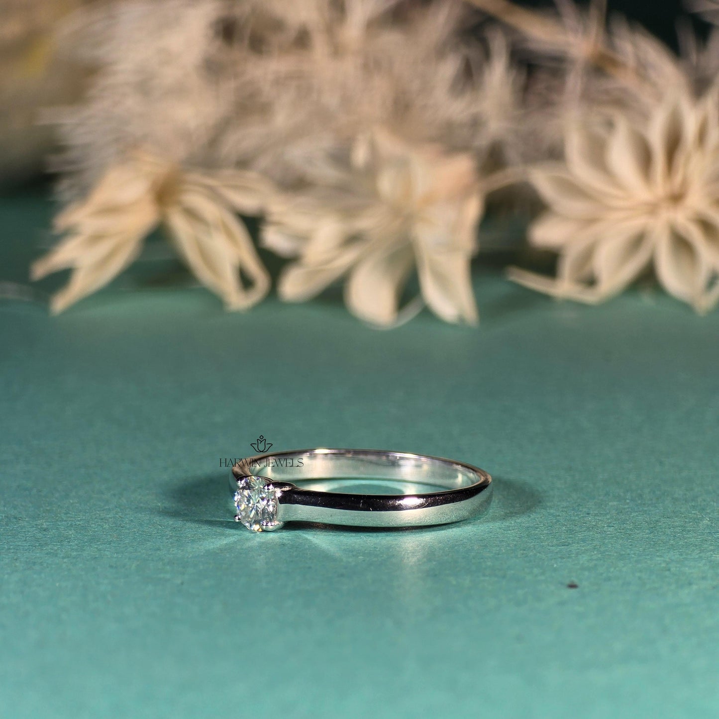 0.30CT to 0.75 CT Solitaire Engagement Ring, Round Cut Lab Grown Diamond Ring, Lab Diamond Wedding Ring, Birthday/Anniversary Gift for Her