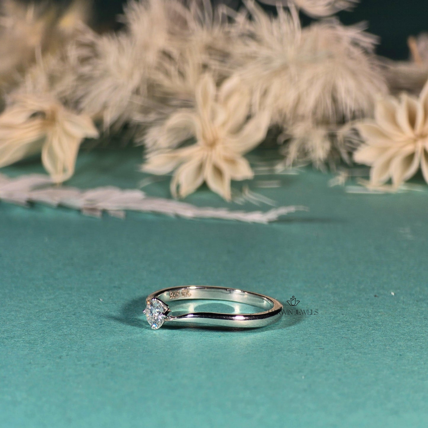 0.25CT to 0.75 CT Tension Set diamond Wedding Ring, Round Cut Colorless Lab Grown Diamond Engagement Ring, 14K White Gold Unique Ring