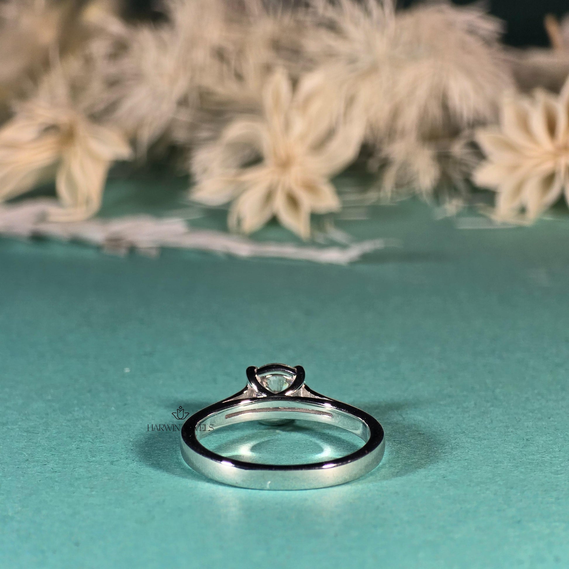 1.0 CT to 1.75 CT Round Lab Diamond Solitaire Ring / Lab Diamond wedding Ring/ White Gold Created Diamond Ring For Women /4 Prongs Ring