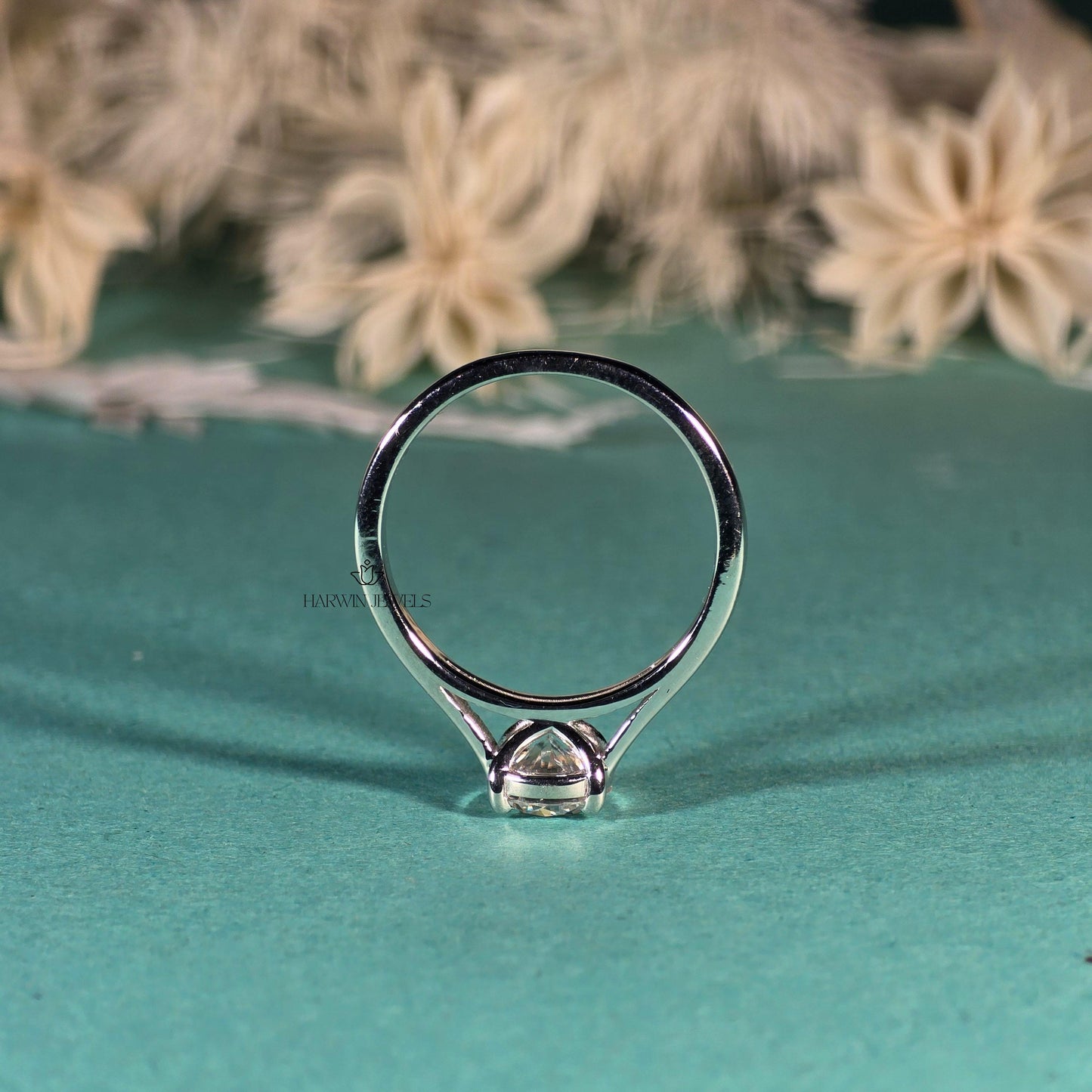1.0 CT to 1.75 CT Round Lab Diamond Solitaire Ring / Lab Diamond wedding Ring/ White Gold Created Diamond Ring For Women /4 Prongs Ring