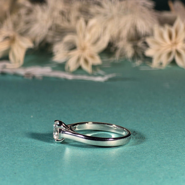 White Gold Created Diamond Ring