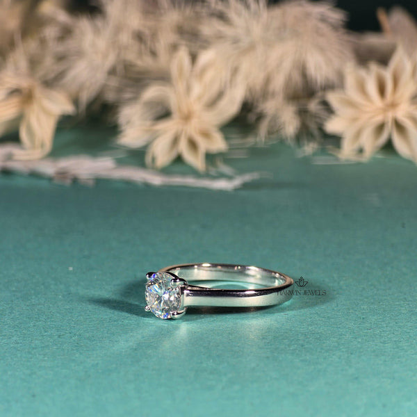 White Gold Created Diamond Ring