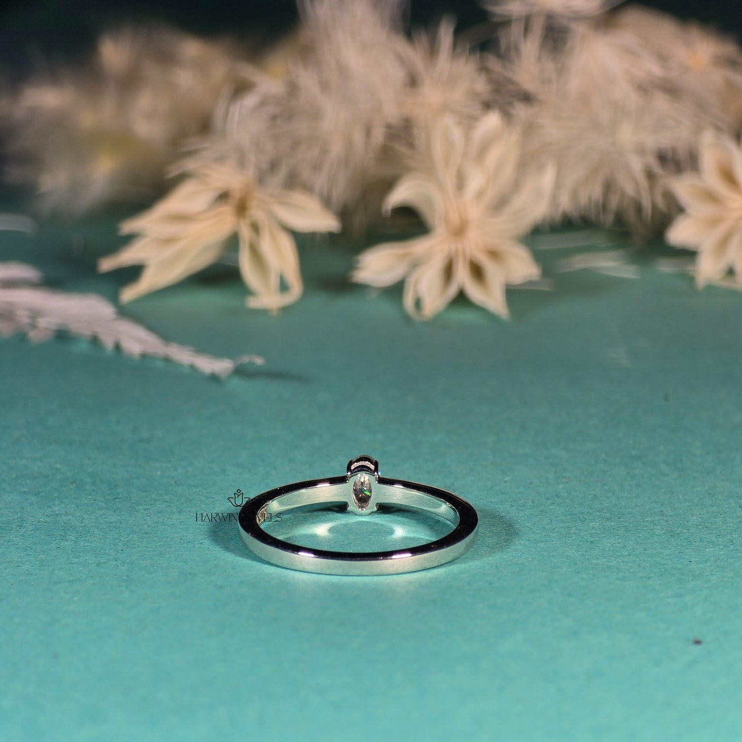 Oval Cut Lab Diamond Engagement Ring, Solid 14k White Gold Solitaire Ring, Proposal Ring,0.30CT to 0.75 CT Anniversary Rings, Proposal Ring