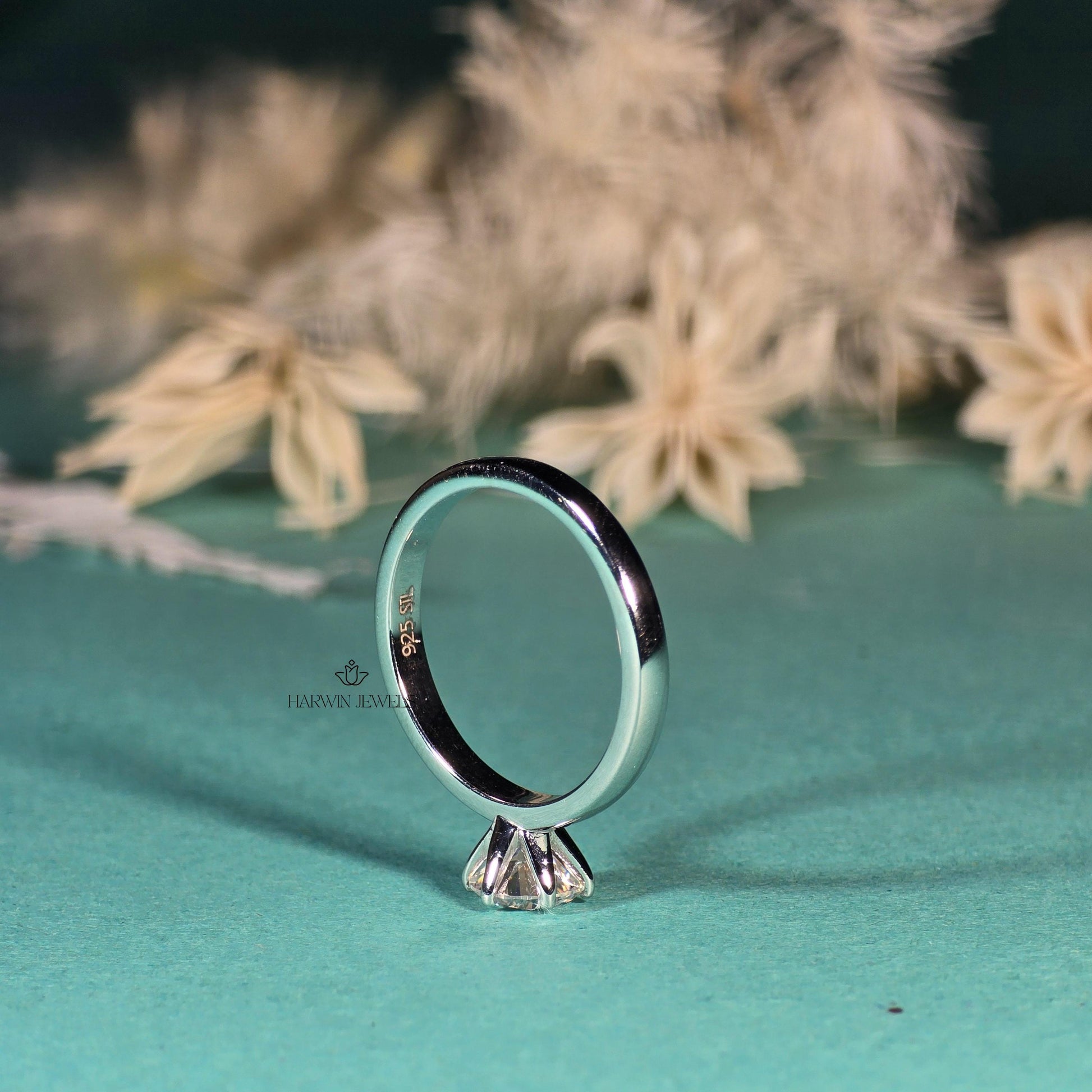 1.0 CT to 1.75 CT Round Brilliant Cut Lab Grown Diamond Solitaire Engagement Ring, 6 Prong Solitaire Ring, 14k White Gold CVD Lab Created