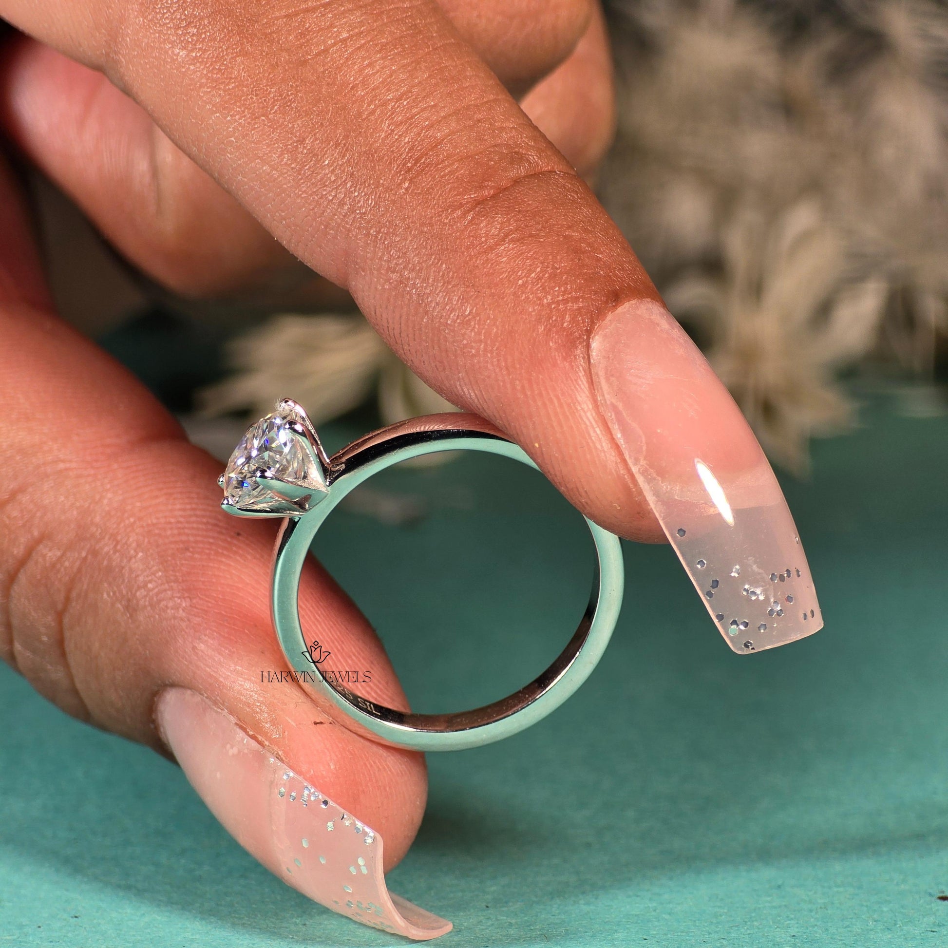 1.0 CT to 1.75 CT Round Brilliant Cut Lab Grown Diamond Solitaire Engagement Ring, 6 Prong Solitaire Ring, 14k White Gold CVD Lab Created