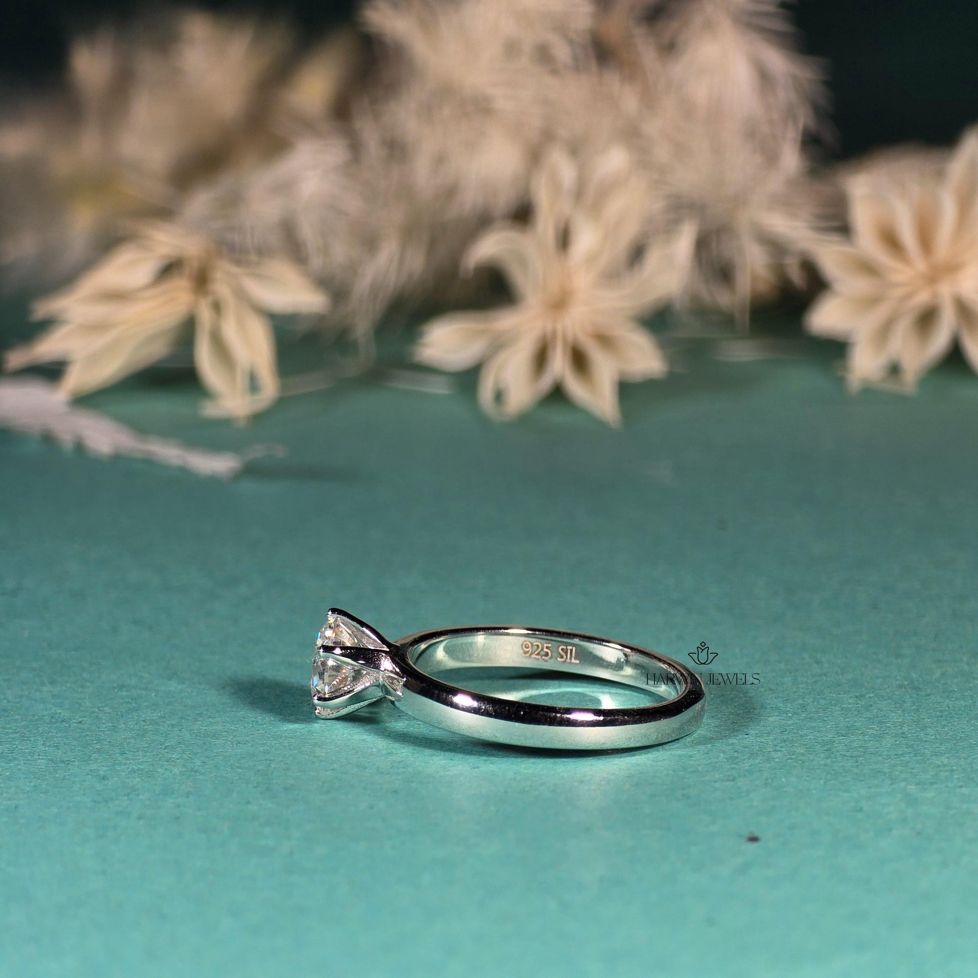 1.0 CT to 1.75 CT Round Brilliant Cut Lab Grown Diamond Solitaire Engagement Ring, 6 Prong Solitaire Ring, 14k White Gold CVD Lab Created