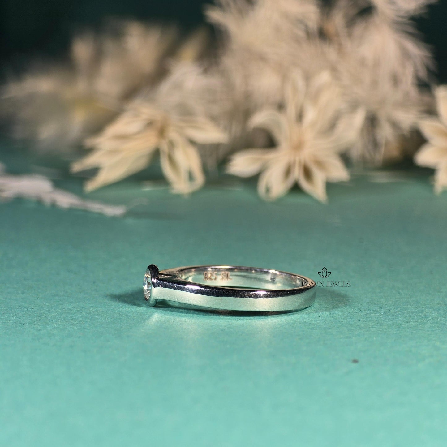 0.30CT to 0.75 CT Round Brilliant Cut Lab Grown Diamond Solitaire Ring, Lab Grown Diamond Wedding Ring, Round Cut Solitaire Bezel Set Ring