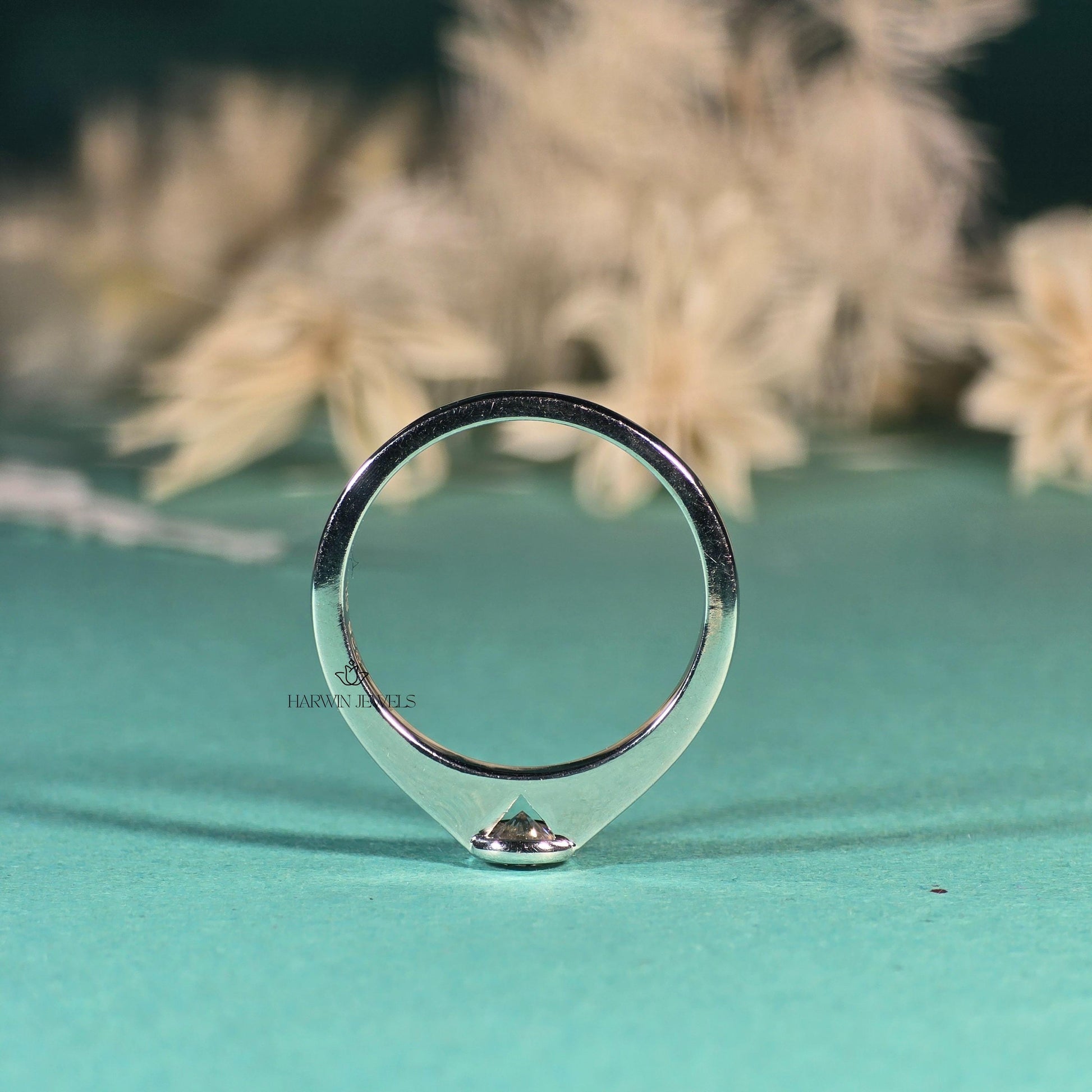 0.30CT to 0.75 CT Round Brilliant Cut Lab Grown Diamond Solitaire Ring, Lab Grown Diamond Wedding Ring, Round Cut Solitaire Bezel Set Ring