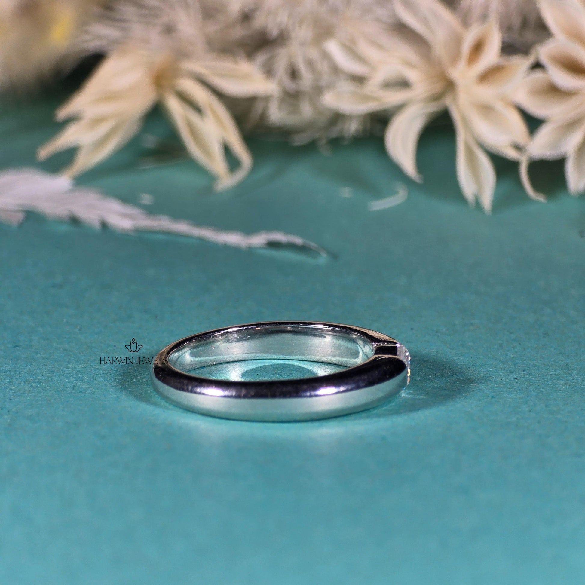 0.5CT to 1.5CT IGI Certified Lab Grown Diamond 18K White Gold Engagement Ring Unique Tension Set Diamond Promise Ring Wedding Ring for Her