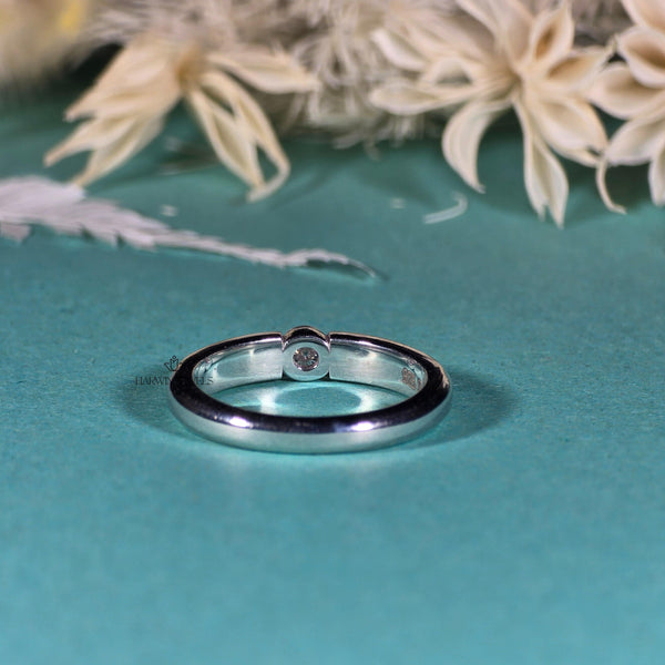 Tension Set Diamond Promise Ring Wedding Ring