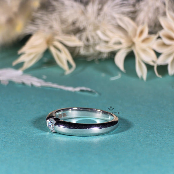 Tension Set Diamond Promise Ring Wedding Ring