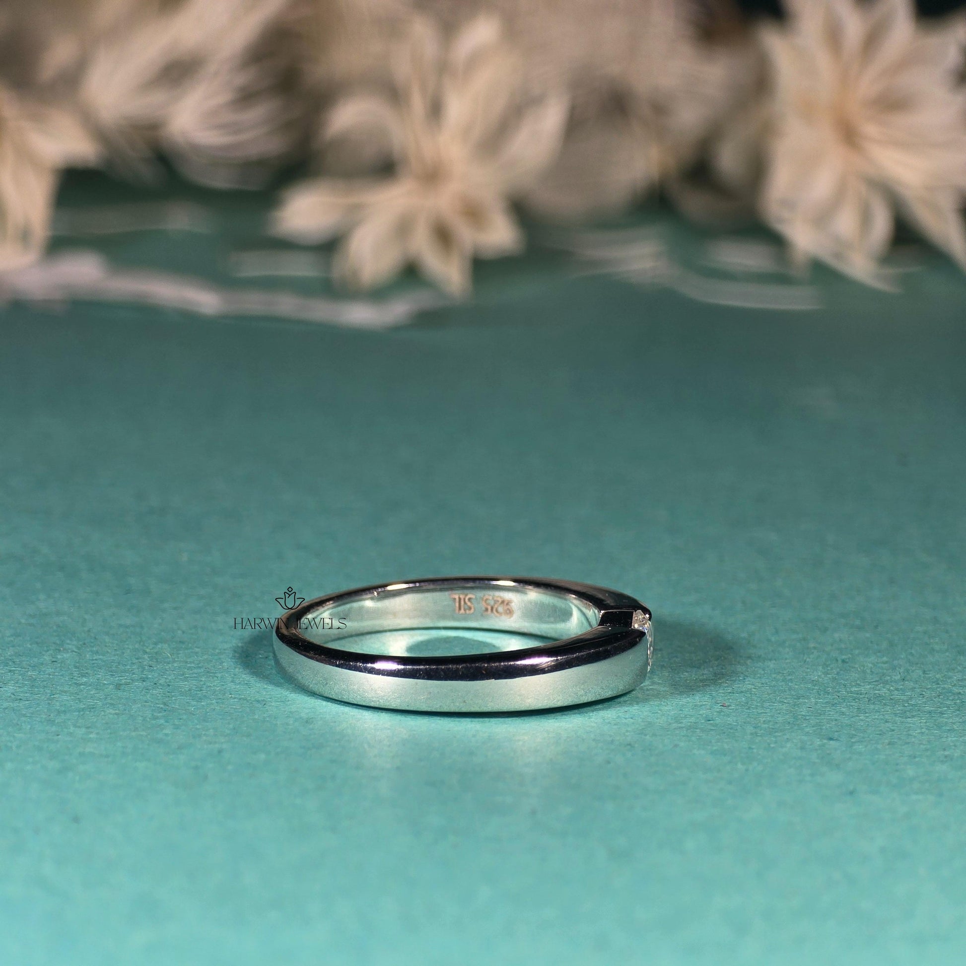 0.30CT to 0.75CT Round Cut Diamond Solitaire Ring, Tension Set Ring, Engagement Ring,925 Sterling Silver Ring, Valentine Gift For Her