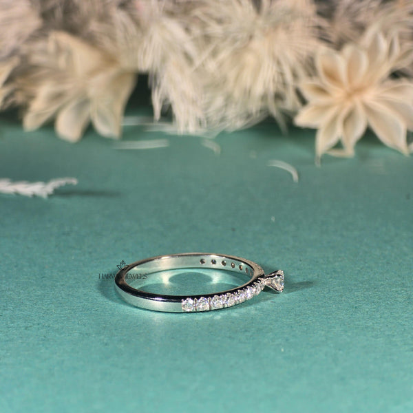 Pave Engagement Ring, Wedding Ring
