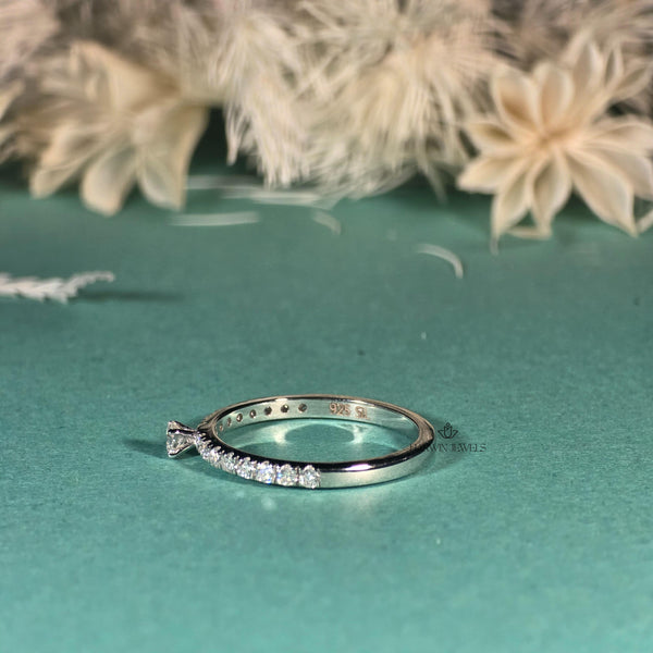 Pave Engagement Ring, Wedding Ring